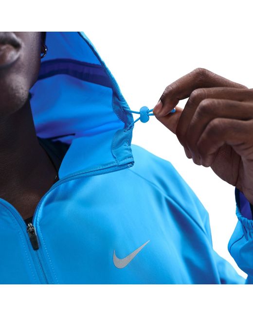 Nike Blue Miler Repel Running Jacket for men