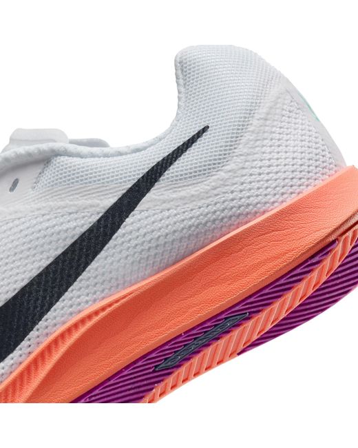Nike White Zoom Rival Distance Track Running Spikes for men