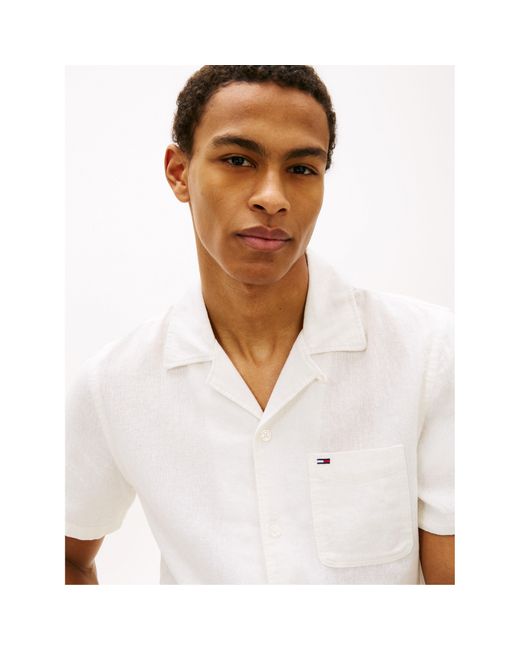 Tommy Hilfiger White Short Sleeve Plain Shirt for men