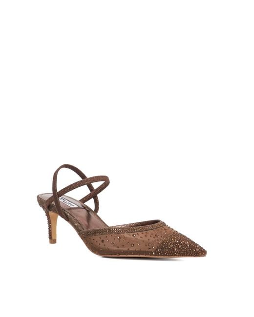 Dune Brown Charismatic Medium Heel Stiletto Court Shoes