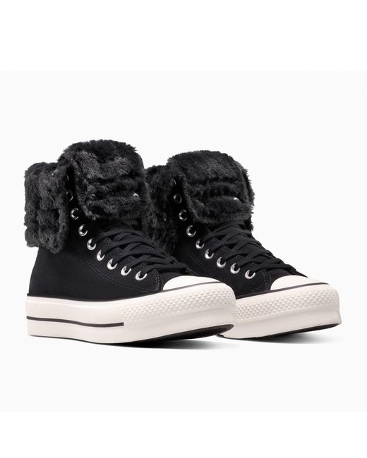Converse Black Chuck Taylor All Star Fol Platform Trainers