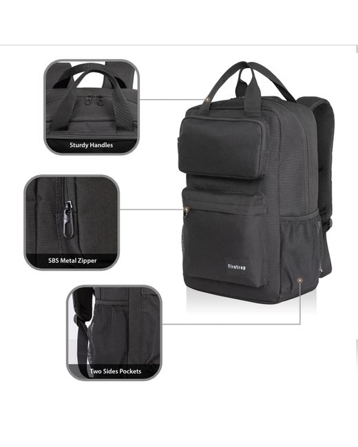 Firetrap Black Lazer Backpack