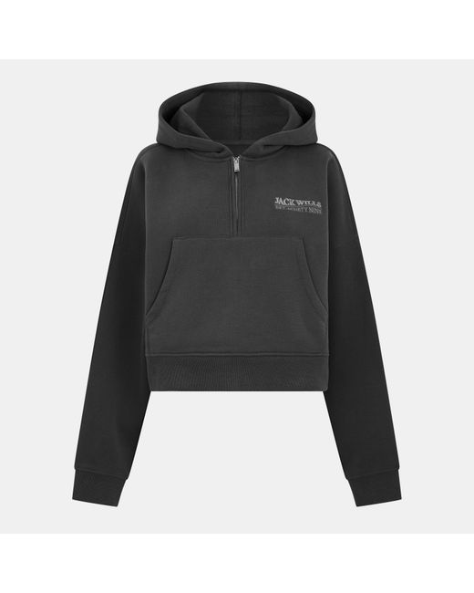 Jack Wills Black Quarter-Zip Fleece