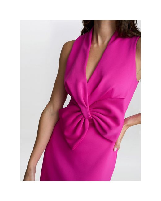 Gina Bacconi Pink Sienna Maxi Dress With Bow Detail