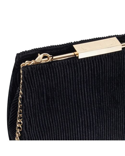 Dune Black Eclipso Textured Frame Clutch Bag