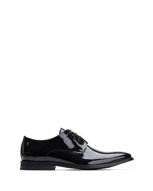 Base London Black Marley Lace Up Patent Shoe for men