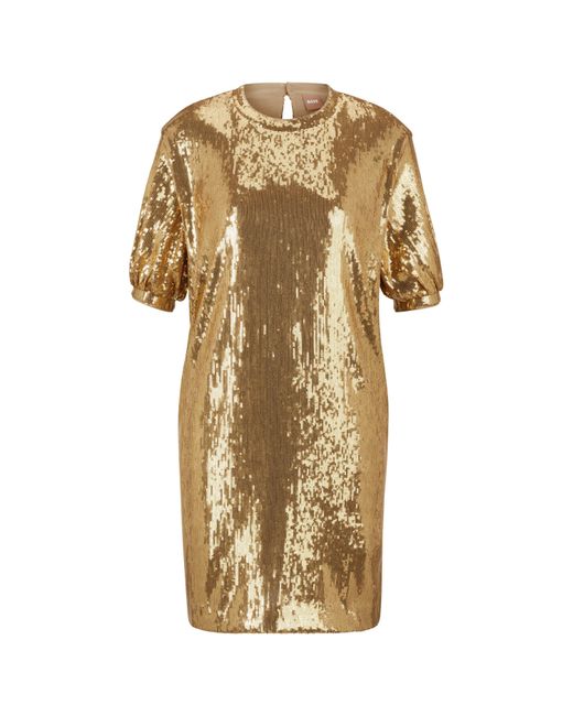 Boss Metallic Esilca Smock Dress