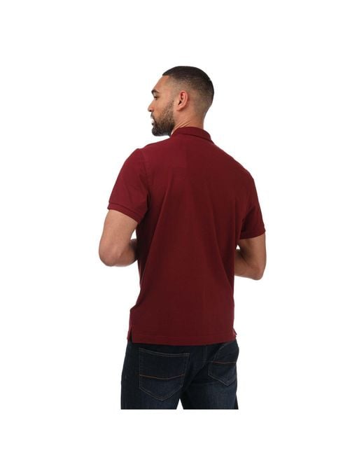 Gant Red Regular Fit Shield Pique Polo for men