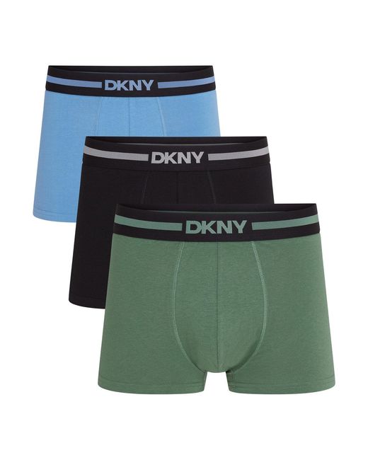 DKNY Green 3 Pack Trunks Carmel for men