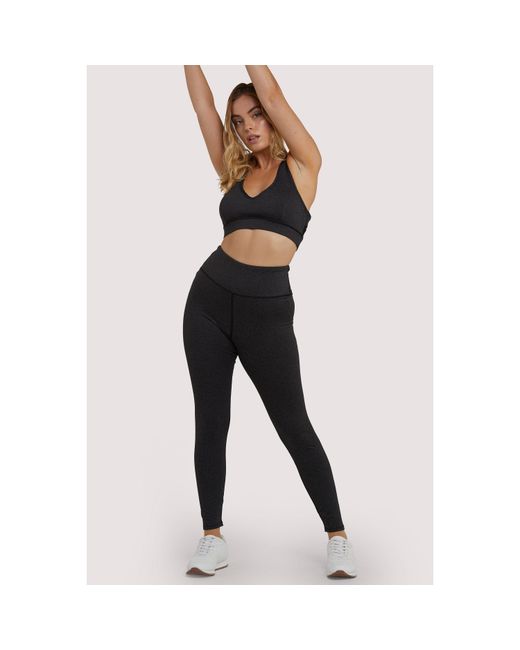 Wolf & Whistle Black Marl Long Leggings