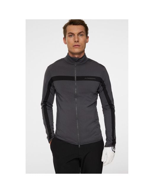 J.Lindeberg Gray Jarvis Mid Layer Pullover for men