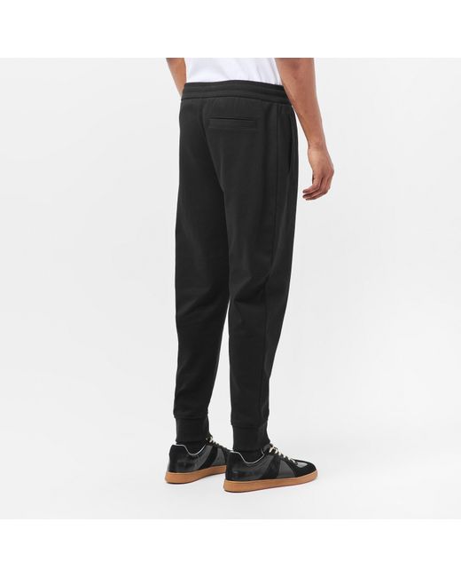 ARMANI EXCHANGE Black Closed Hem Fleece Joggers for men