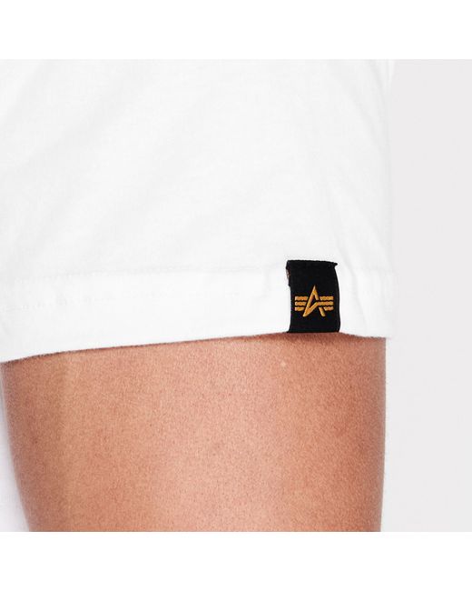 Alpha Industries White Nasa Reflective T Shirt for men