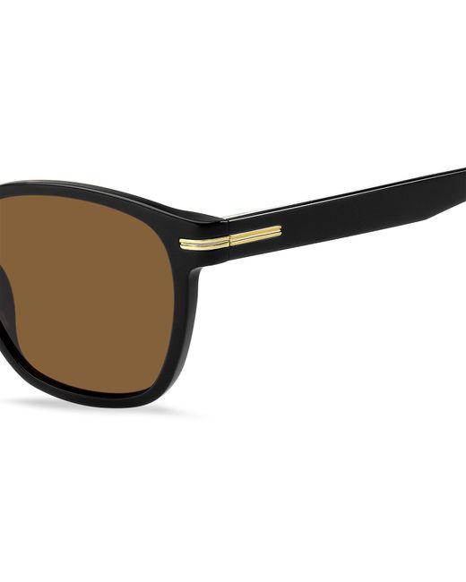 Boss Brown Su Uv Protection Square Sunglasses for men