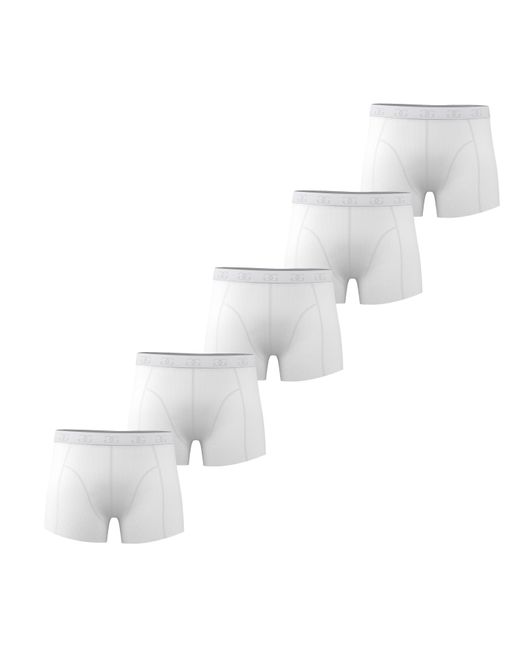 GIORGIO White Essential 5-Pack Trunks for men
