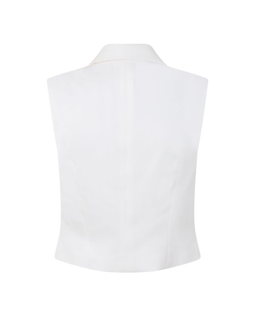 McQueen White Alex Tailored Waistcoat