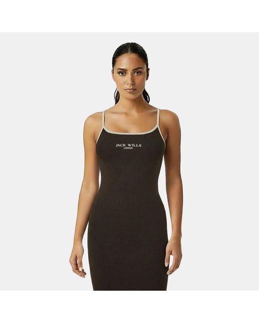 Jack Wills Black Stitch Mini Knitted Jumper Dress