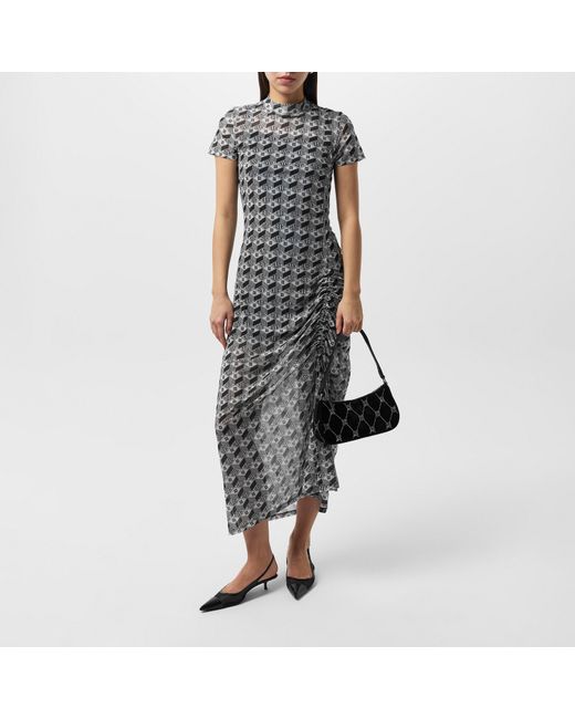 HUGO Gray Nastoria Maxi Dress