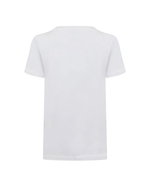 Reebok White Ladies Logo Regular T-Shirt