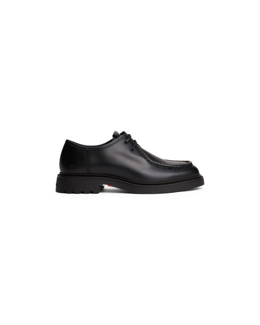 Tommy Hilfiger Black Leather Moc Toe Formal Shoes for men