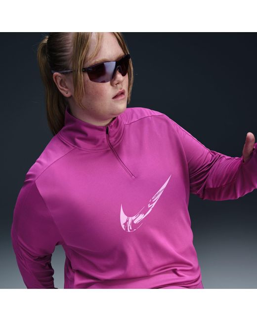 Nike Purple Long Sleeve Performance Running Top