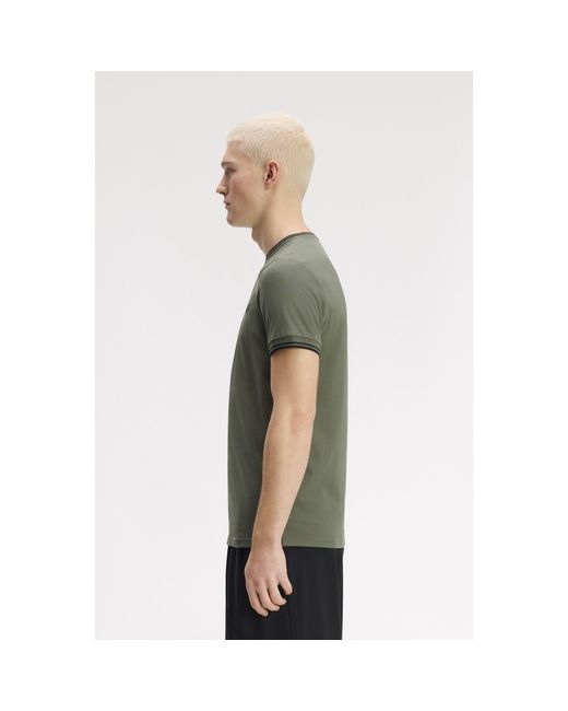 Fred Perry Green Twin Tipped T-Shirt for men