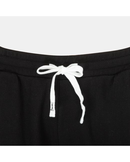Fabric Black Waffle Shorts for men