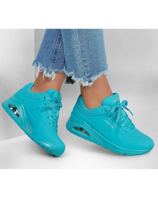 Skechers Blue Uno Casual Low-Top Trainers