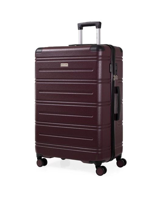 Pierre Cardin Purple Lyon Hard Shell Suitcase Travel Luggage
