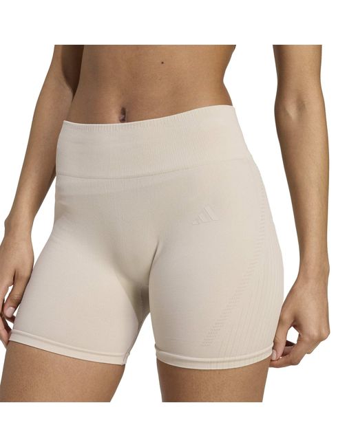 Adidas Natural Knitted Gym Shorts