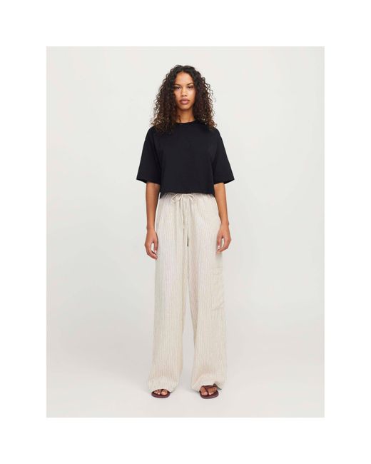 JJXX Black Andrea Loose Cropped T-Shirt Ladies