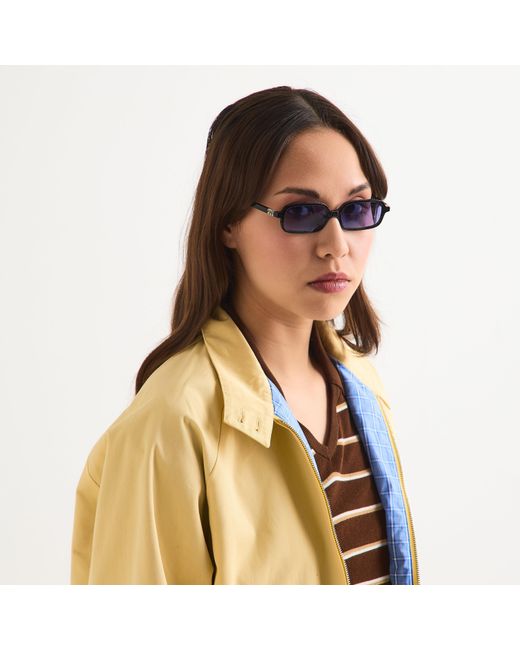 Miu Miu Blue Rectangle Sunglasses