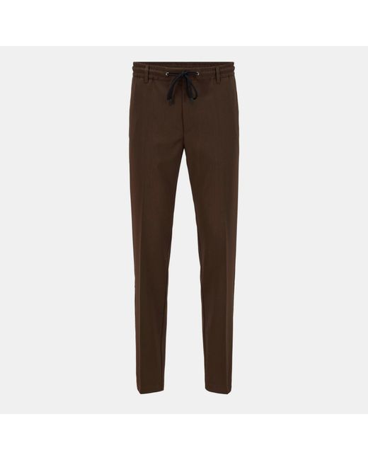 HUGO Brown Slim Fit Trouser for men