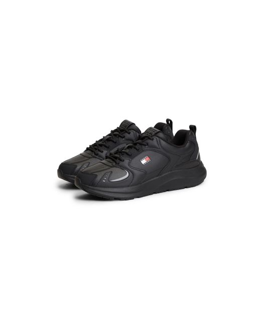 Tommy Hilfiger Black Tj Lth Runner Sn71 for men