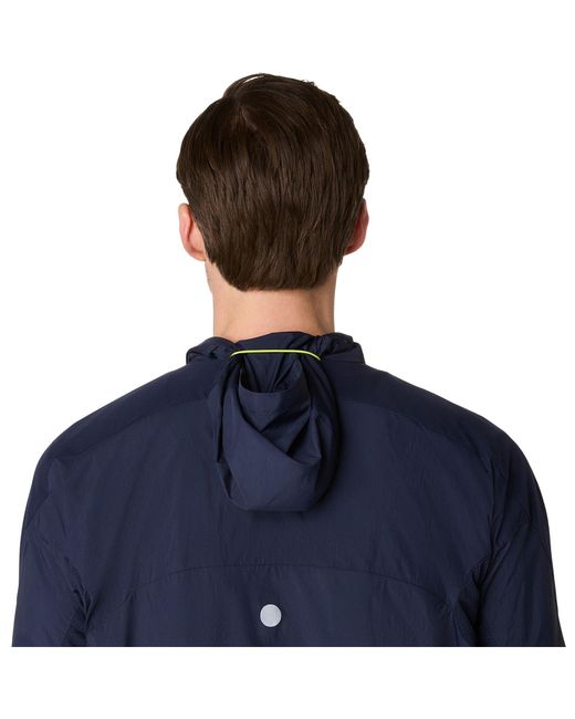 Asics Blue Road Packable Jacket Running for men
