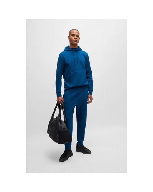 Boss Blue Hadiko Joggers With Drawstring Waistband for men