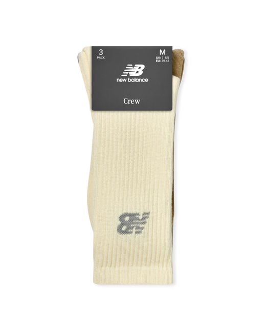 New Balance White Everyday Crew Socks 3-Pack Adults