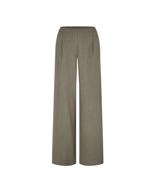 Biba Gray Striped Wide Leg Trousers
