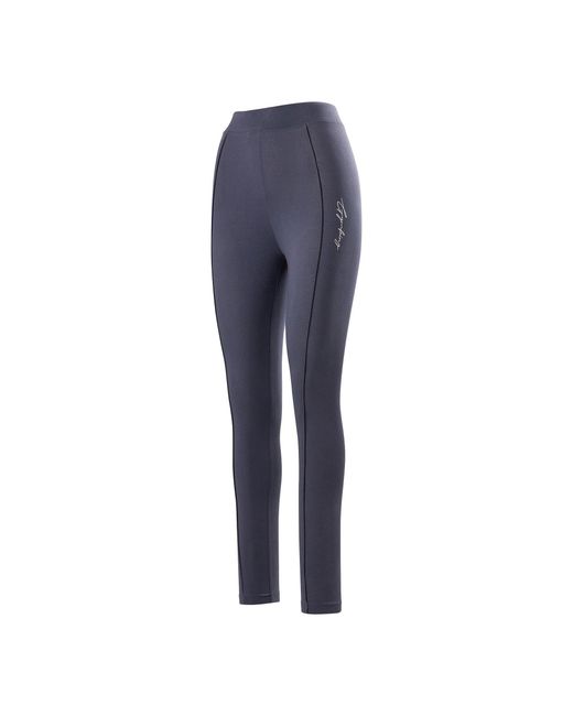Gym King Blue High Waisted Full Length Cotton Leggings