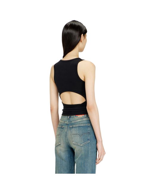 DIESEL Black Strappy Crop Top