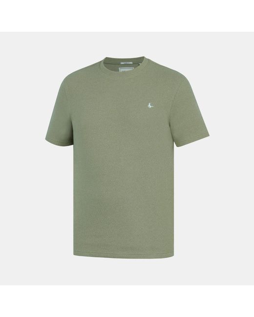 Jack Wills Green Jw Bubble Texture Cotton Short Sleeve Crew Neck Oversized T-Shirt for men