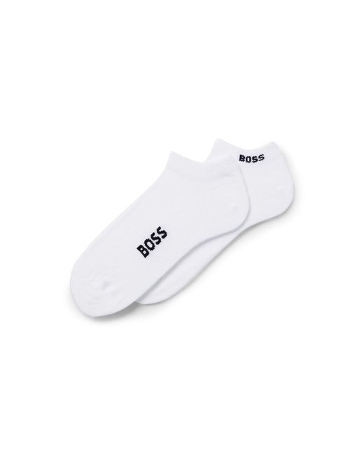 Boss White 2 Pack Of Logo Ankle Socks