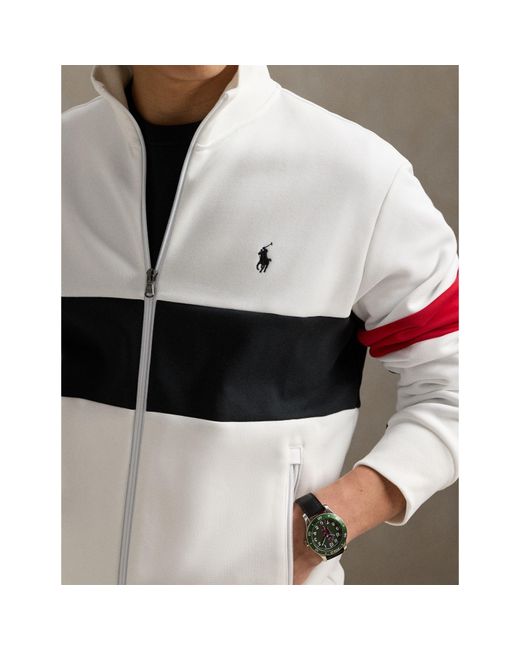 Polo Ralph Lauren White Full Zip Soft Fabric Fleece for men