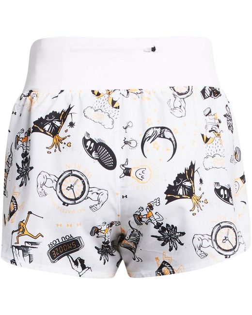 Under Armour White Performance Running Shorts