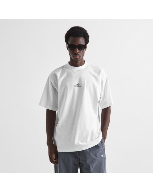 Balenciaga White Plain T-shirt for men