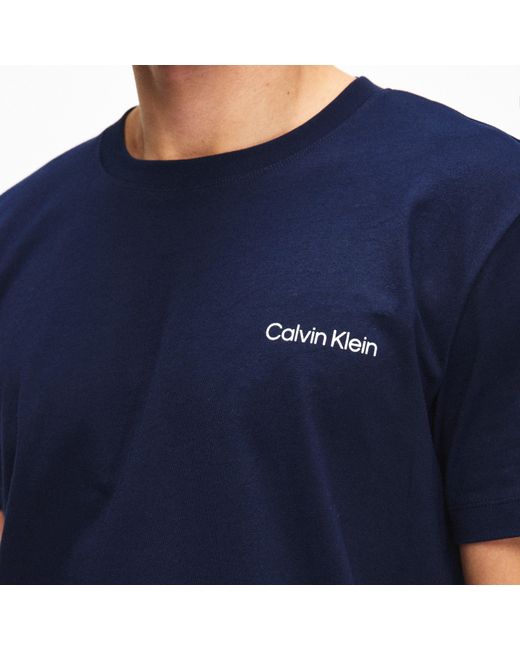 Calvin Klein Blue Core Logo T Shirt for men