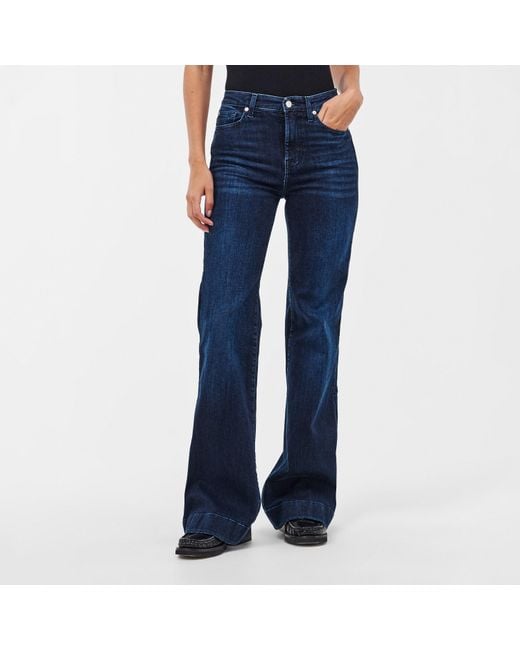 7 For All Mankind Blue Modern Dojo Bootcut Jeans