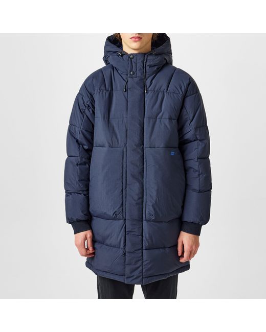 Paul Smith Blue Recycled Hooded Long Sleeve Padded Parka for men