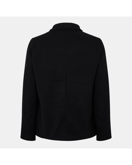 Brave Soul Black Funnel Neck Overcoat for men