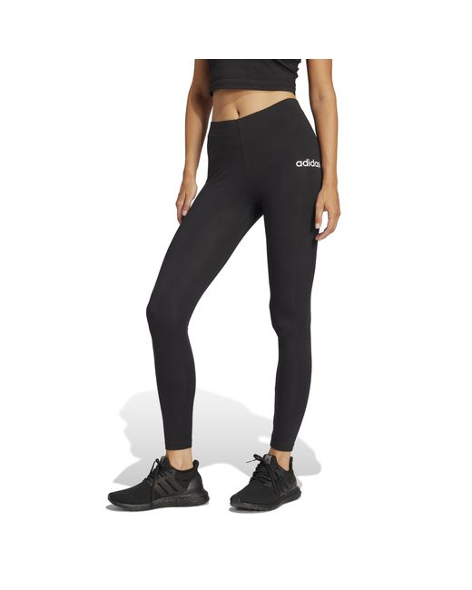 Adidas Black Essentials 3 Stripe Leggings
